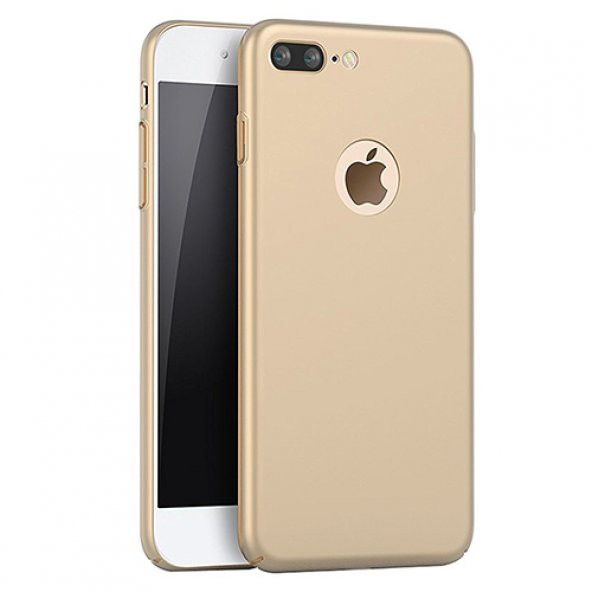 FitCase Rubber iPhone 7 Kılıf Sert Arka Kapak Gold ürün görseli 1