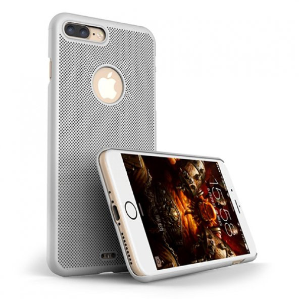 iPhone 7 Plus / 8 Plus Loopee Point Sert Arka Kapak Silver ürün görseli 1