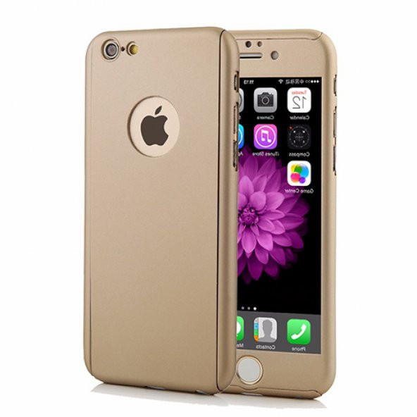 iPhone 7-8 360 Derece Koruma Arka Kapak Gold ürün görseli 1