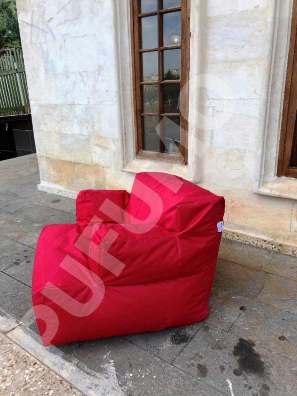 PUFUMO RELAX ARMUT KOLTUK KIRMIZI - Resim 2
