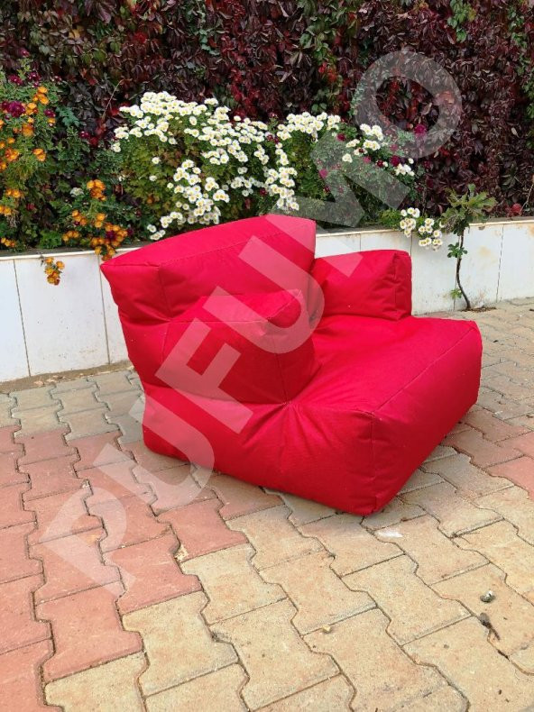 PUFUMO RELAX ARMUT KOLTUK KIRMIZI - Resim 3