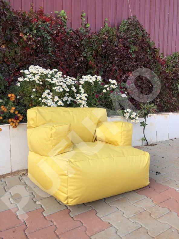 PUFUMO RELAX ARMUT KOLTUK SARI - Resim 3
