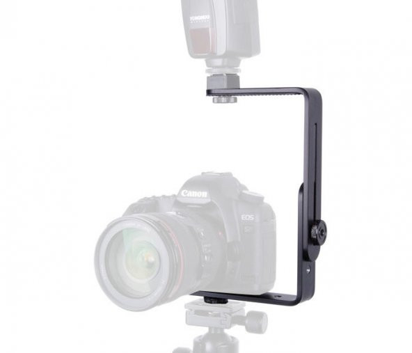 Ayarlanabilir Flash Bracket, L Şekli Flaş Dirseği - Resim 2