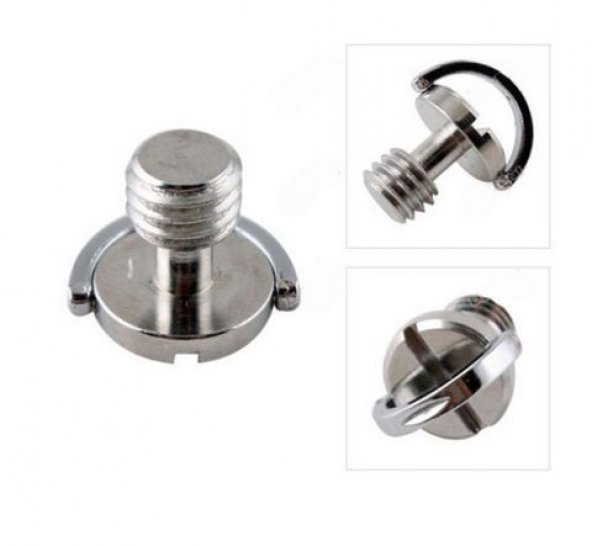 Tripod Quick Release Plate için 3/8" D-Ring Vida - Resim 3