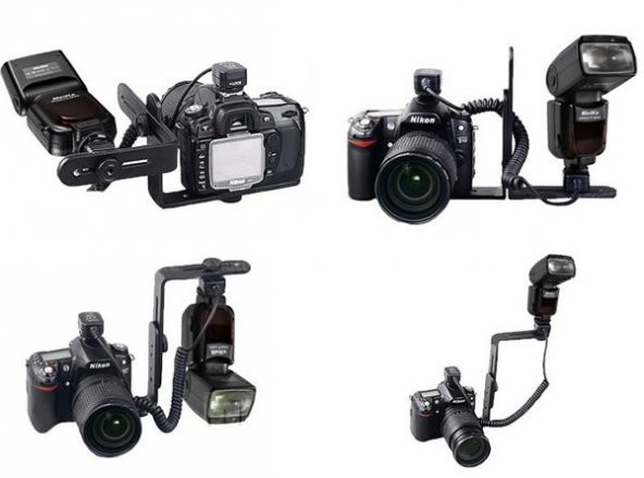 Ayarlanabilir Flash Bracket, L Şekli Flaş Dirseği - Resim 12