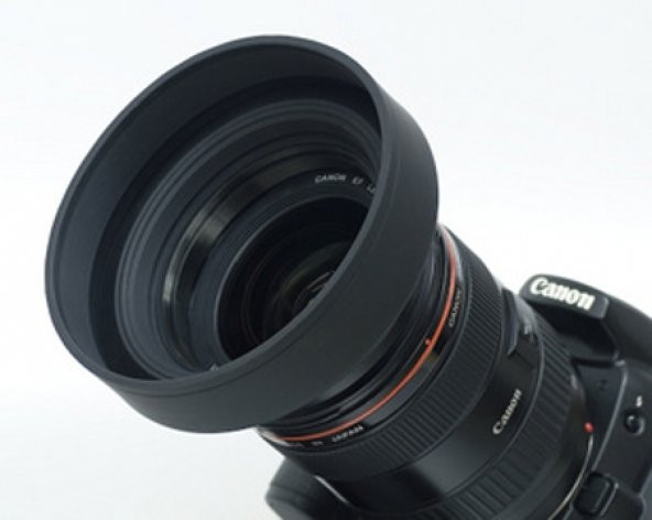 77mm ÜÇ KADEMELİ KAUÇUK LENS HOOD (Parasoley) - Resim 2