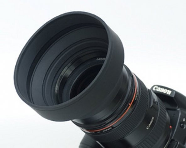 72mm ÜÇ KADEMELİ KAUÇUK LENS HOOD (Parasoley) ürün görseli 1