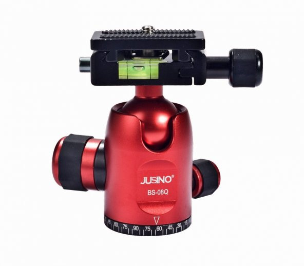 JUSINO BS-08Q Tripod Kafası Kırmızı ürün görseli 1