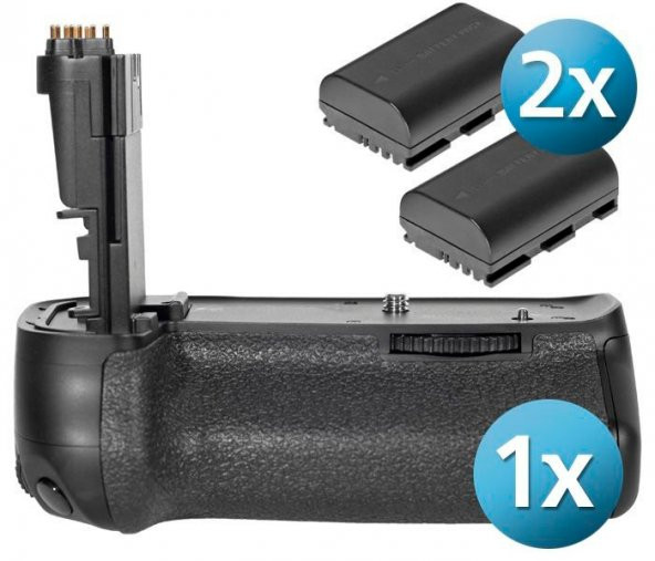 Canon EOS 6D İçin MeiKe MK-6D Batter Grip + 2 Ad. LP-E6 ürün görseli 1