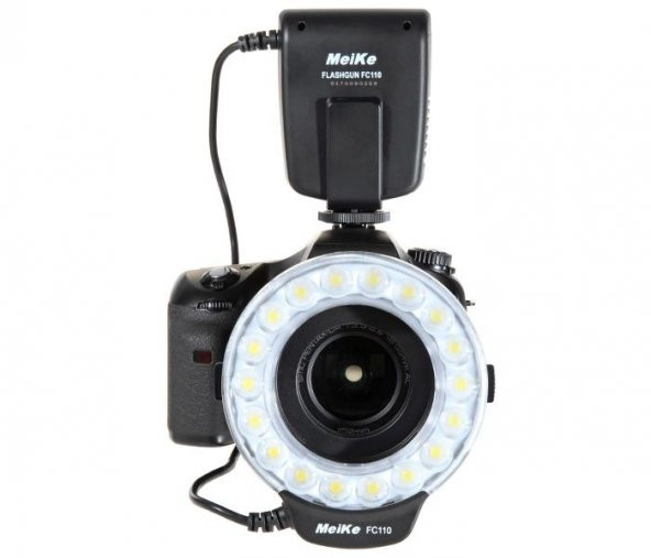 Nikon DSLR Makineler İçin MeiKe FC110 LED (Macro) Makro Ring Flaş ürün görseli 1