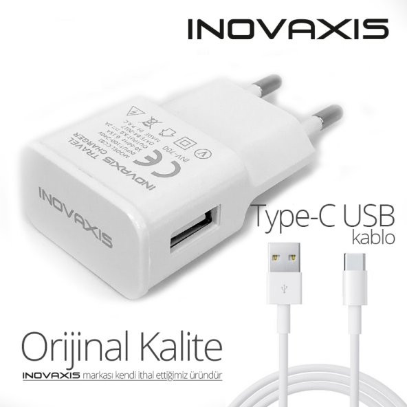 Orijinal Kalite INOVAXIS TYPE-C USB Şarj Cihazı + Kablo ürün görseli 1