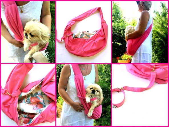 Köpek Taşima Çantası Pembe - Resim 4