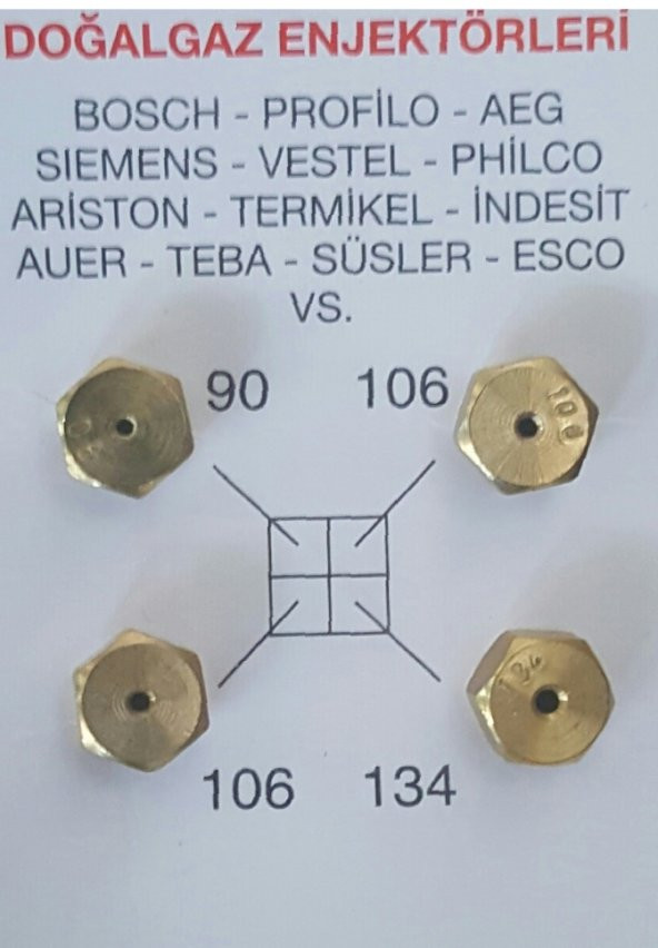 100 takım 7 lik Doğalgaz Ocak Memesi ürün görseli 1
