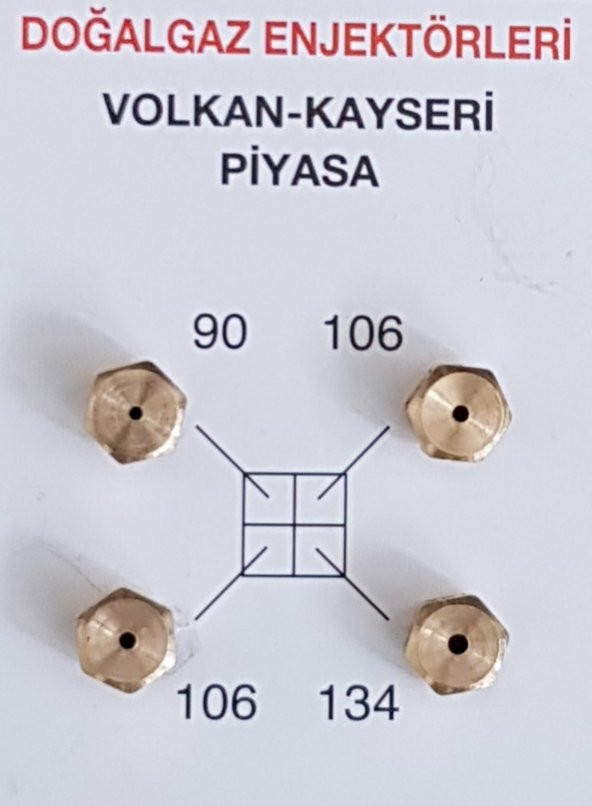 100 takım 6 lık Doğalgaz Ocak Memesi ürün görseli 1