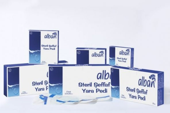 YARA PEDİ ŞEFFAF STERİL ALBAN 10X20 CM 25 ADET ÜCRETSİZ KARGO ürün görseli 1