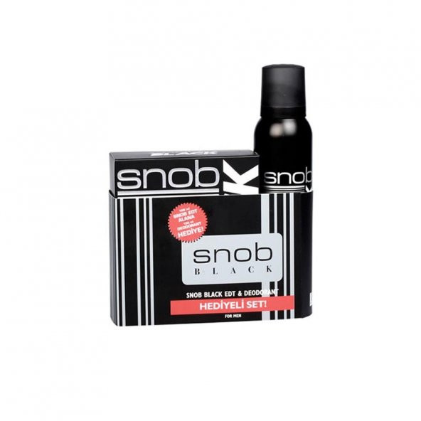 Snob Black Edt 100ml + Deodorant 150ml Erkek Parfüm Set ürün görseli 1