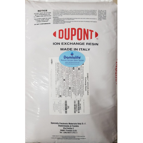 Damlalife dowex su arıtma reçine dupont katyonik reçine 25 litre ürün görseli 1