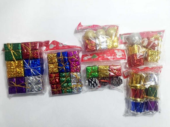 Mini Renkli Kozalak Top 42 Parça Yılbaşı Çam Ağacı Süsü Süsleri ürün görseli 1