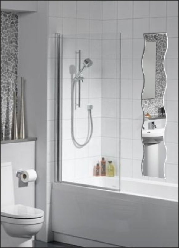 M3 150cm Dalgalı Boy Banyo Salon Koridor Antre Duvar Aynası Ayna ürün görseli 1