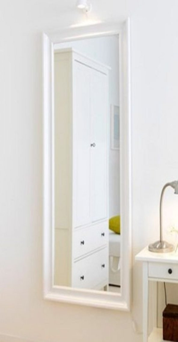 Beyaz Boy Banyo Salon Antre Koridor Şifonyer Komodin Duvar Aynası ürün görseli 1