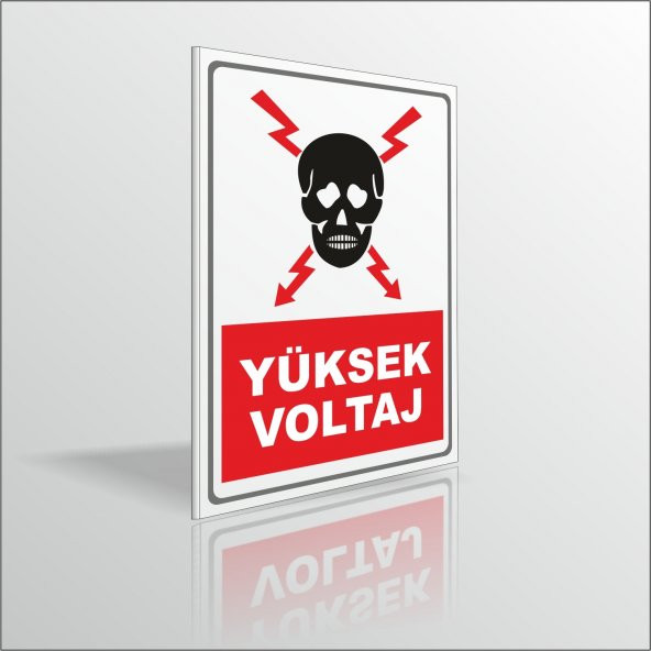 Yüksek Voltaj İkaz ve Uyarı Levhası 18x24cm 3mm Suya Dayanıklı ürün görseli 1