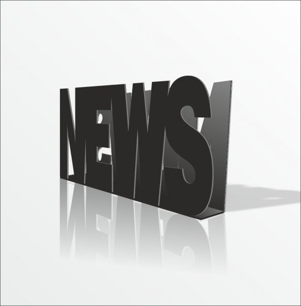 Siyah News Gazetelik Dergilik Broşürlük İnsörtlük Kutu Stand ürün görseli 1