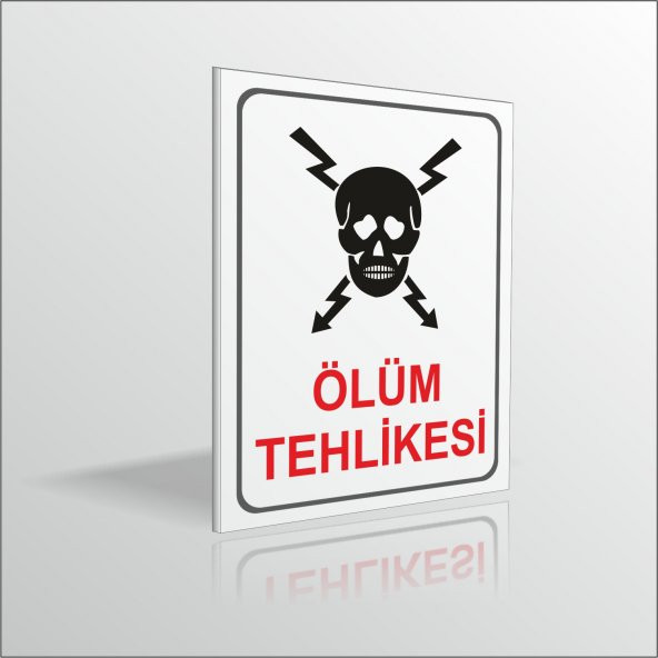 18x24cm. Ölüm Tehlikesi Yüksek Voltaj İkaz Levhası 3mm Kalınlık ürün görseli 1
