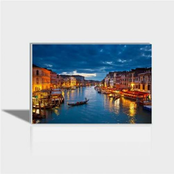 60x90 cm Renkli Venedik Canvas Tablo ürün görseli 1
