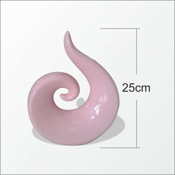 Seramik Pudra Pembe Küçük Sol Biblo - Resim 2
