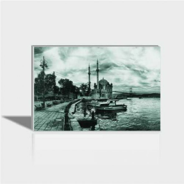 60x90 cm Siyah Beyaz Ortaköy Canvas Tablo ürün görseli 1