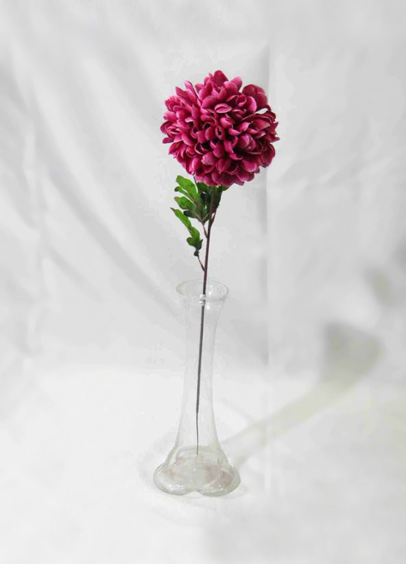 Lila Ortanca 40 cm Cam Vazo ürün görseli 1