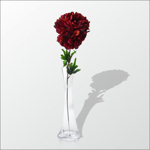 Bordo Ortanca Kırılmaz 40 cm Cam Vazo ürün görseli 1