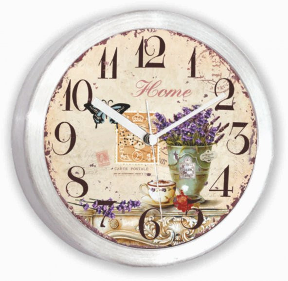 Alüminyum Çerçeveli Home Retro Vintage Mıknatıslı Saat ürün görseli 1