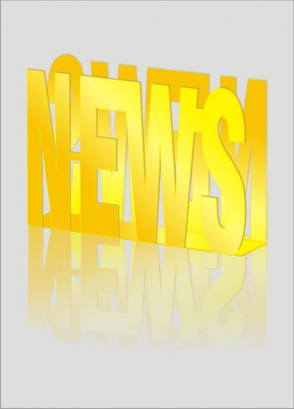 M3 Decorium News Yazılı Sarı Gazetelik ürün görseli 1