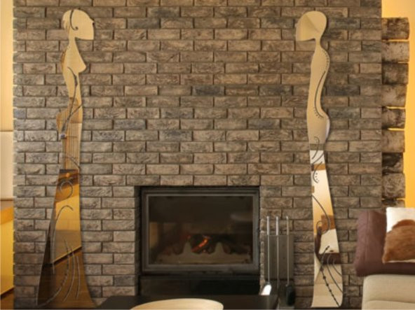 M3 Decorium Totemler Şömine Yanı Kolon Kiriş Üzeri 4 Parça Dekoratif Akrilik Ayna ürün görseli 1