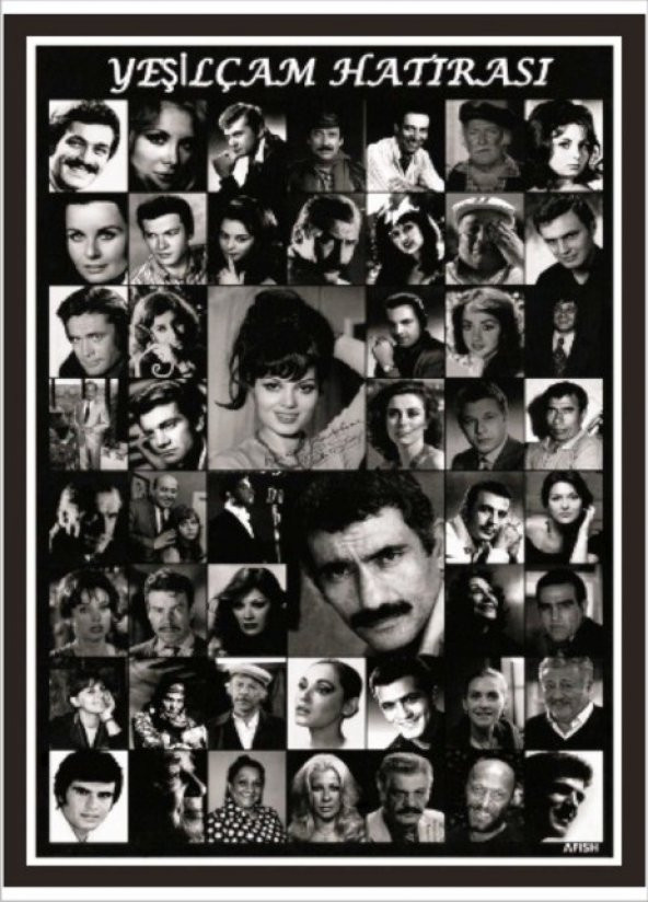 70cmX100cm Yeşilçam Ünlüleri Poster Tablo ürün görseli 1
