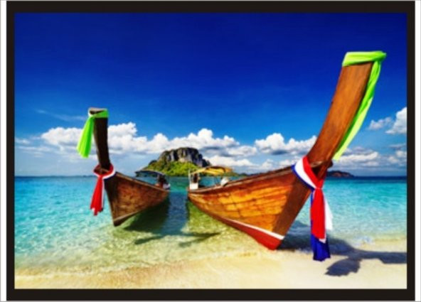 70x100cm Ada Kanoları Poster Tablo ürün görseli 1