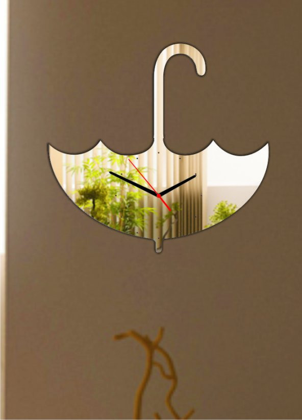 M3 Decorium Şemsiye Saat Dekoratif Ayna ürün görseli 1