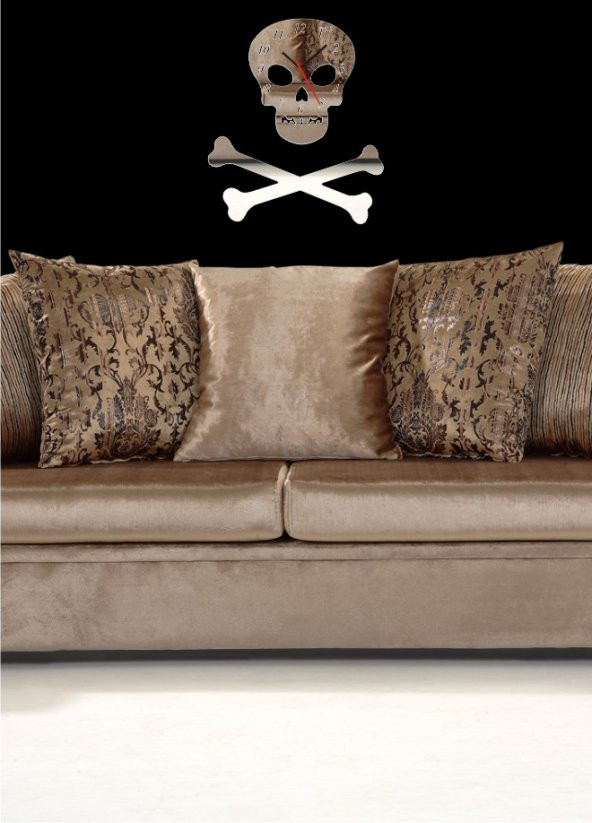 M3 Decorium Kurukafa Dekoratif Ayna Saat ürün görseli 1