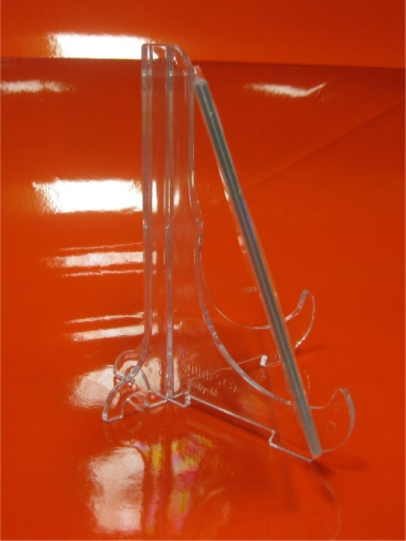 18cm Şeffaf Plastik Vitrin Stand Ayak - Resim 3