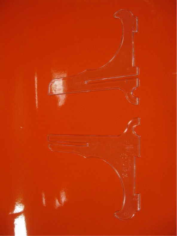 18cm Şeffaf Plastik Vitrin Stand Ayak - Resim 5