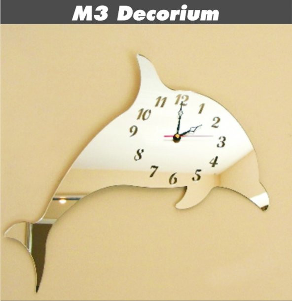 M3 Decorium Yunus Dekoratif Ayna Saat ürün görseli 1