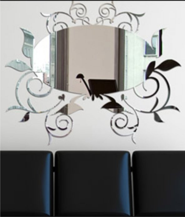M3 Decorium Elips Sarmaşık Dekoratif Ayna ürün görseli 1