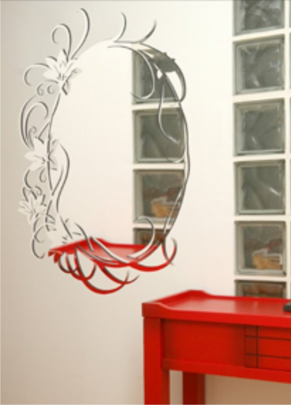 M3 Decorium Eliptik Dikey Sarmaşık Dekoratif Ayna ürün görseli 1