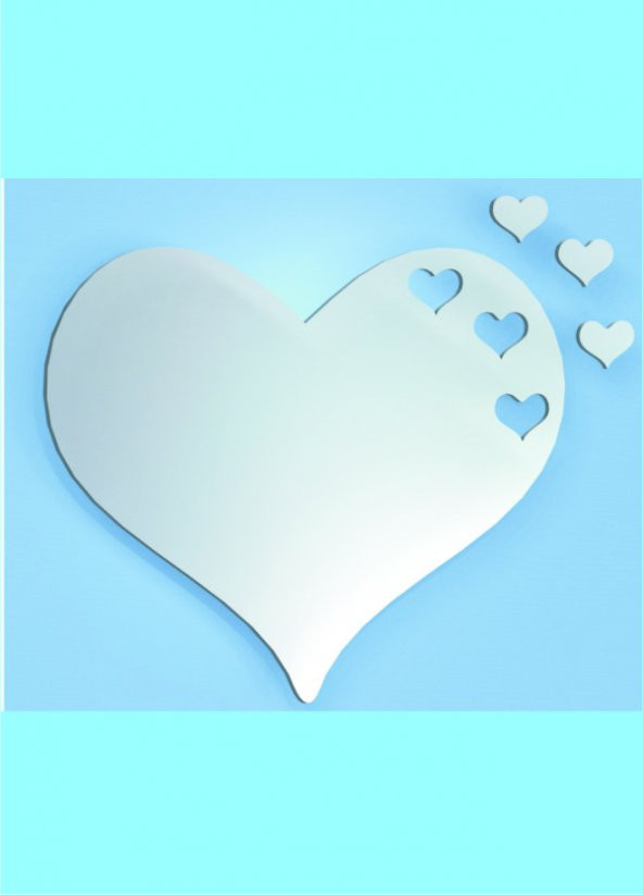 M3 Decorium Hearts Kalp Dekoratif Ayna ürün görseli 1