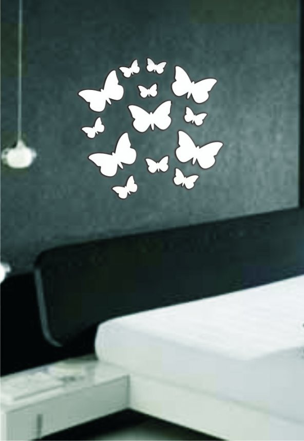 M3 Decorium Kelebek Sürüsü Dekoratif Ayna ürün görseli 1