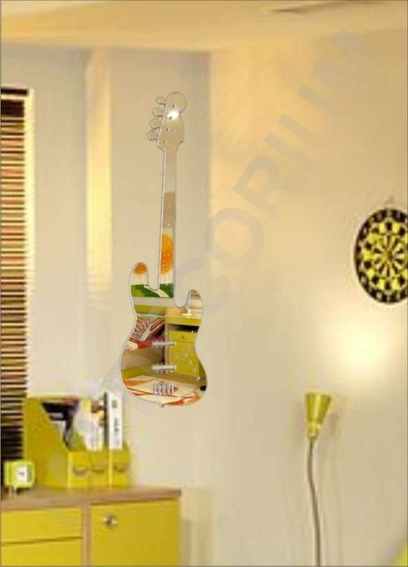 M3 Decorium Bas Guitar Decorative Pier Bathroom Hall Acry Mirror ürün görseli 1