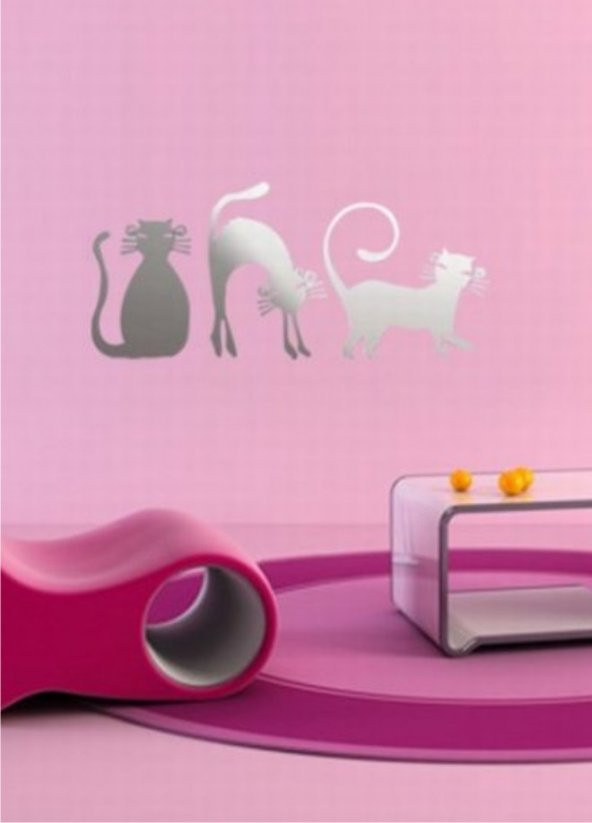 M3 Decorium 3 Kedi Dekoratif Ayna ürün görseli 1
