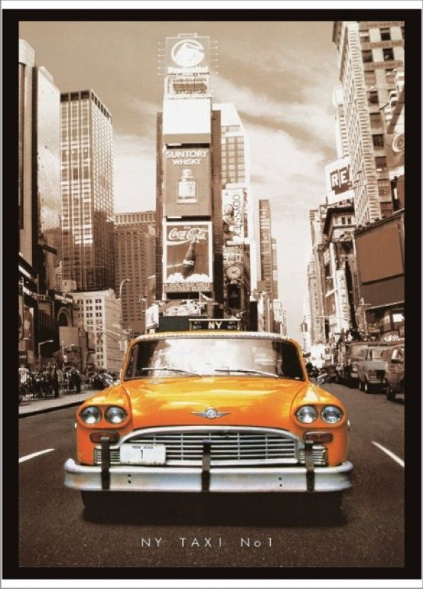 70X100cm Newyork Taxi No:1 Poster Tablo ürün görseli 1