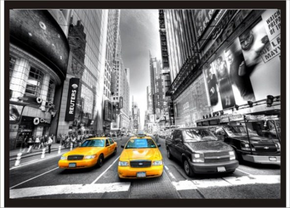 70X100cm NewYork Taxileri Poster Tablo ürün görseli 1